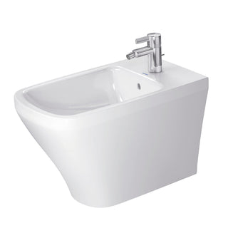 Floor Mount Bidet, DuraStyle, Elongated, Vitreous China, White High Gloss