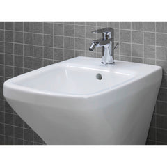 Floor Mount Bidet, DuraStyle, Elongated, Vitreous China, White High Gloss