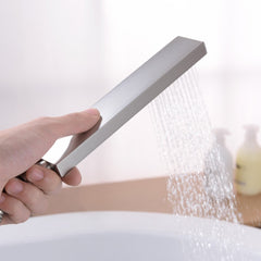 Floor Mount Tub Filler, Union, 2-Handle with 60 inch Hand Sprayer