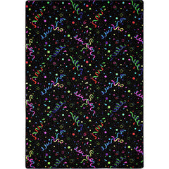 Fluorescent Area Rug, 7'6" x 12', Nylon with Abstract Pattern