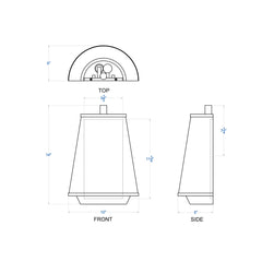 Flush Mount Sconce, 2 Lights, Satin Brass with White Fabric Shade