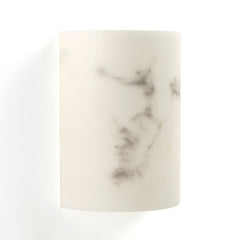 Flush Mount Wall Sconce, 1-Light, White with Glass Shade