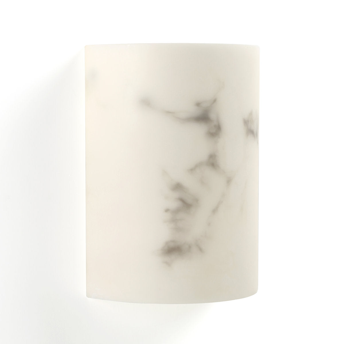Flush Mount Wall Sconce, 1-Light, White with Glass Shade