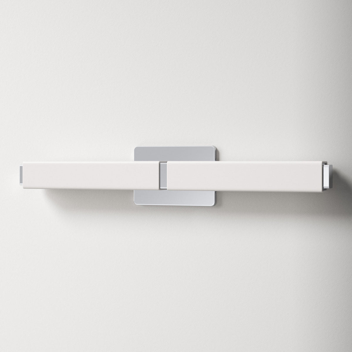 Flush Mount Wall Sconce, 27 in Wide, Brushed Nickel with Opal Glass Shade
