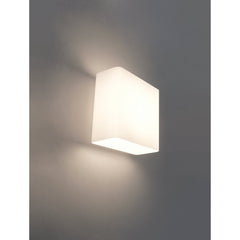 Flush Mounted Sconce, 1 Light, Frosted White Glass