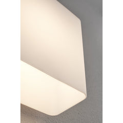 Flush Mounted Sconce, 1 Light, Frosted White Glass