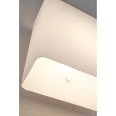 Flush Mounted Sconce, 1 Light, Frosted White Glass