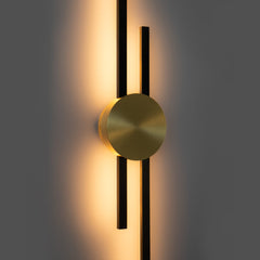 Flush Mounted Sconce, 48 in H with Gold Finish