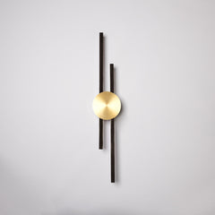 Flush Mounted Sconce, 48 in H with Gold Finish