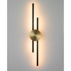 Flush Mounted Sconce, 48 in H with Gold Finish
