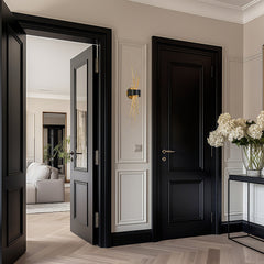Flush Mounted Sconce, Metal with Built-In LED, Black and Gold