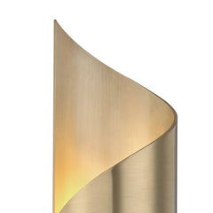 Flush Mounted Sconce with Steel Shade in Aged Brass