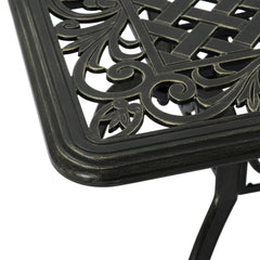 Folding Outdoor Dining Table, 59 Inch Rectangular Aluminum with Umbrella Hole