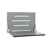 Folding Shower Seat, Silhouette, Wall Mount in Gray/Silver