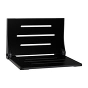 Folding Shower Seat, Silhouette, Wall Mounted in Matte Black