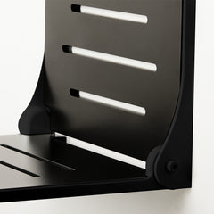 Folding Shower Seat, Silhouette, Wall-Mounted, Matte Black