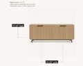 Dimensions | cabinet interior behind the closed doors, 33.25 inches wide by 19.63 inches high, two adjustable shelves