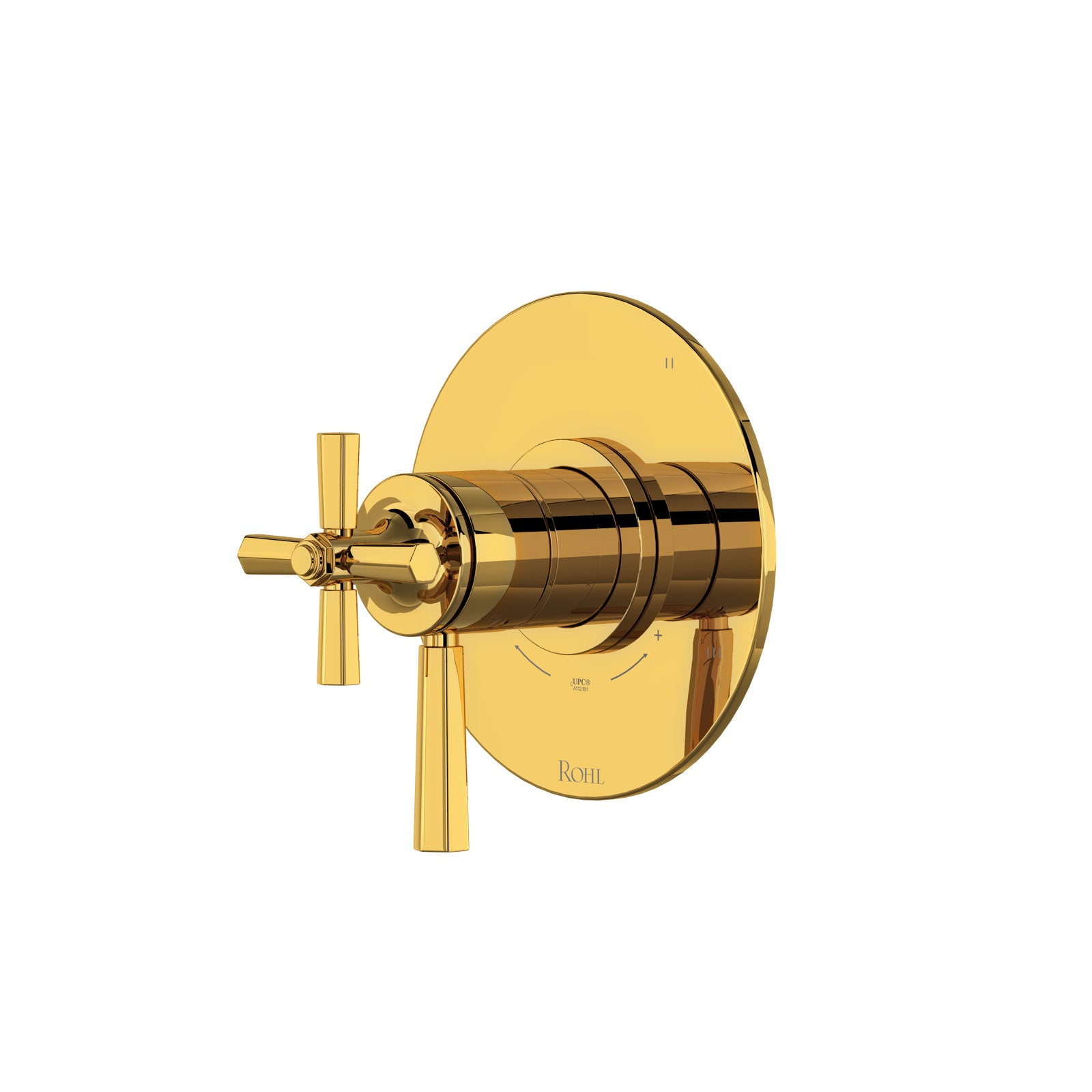 Hero | complete 1/2-inch thermostatic pressure-balance shower trim in Unlacquered Brass