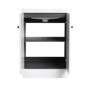 Freestanding Bathroom Vanity, 24 Inch, White with Resin Sink