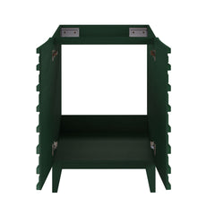 Freestanding Bathroom Vanity Cabinet, Cascade, 24 in Without Top in Green Oak