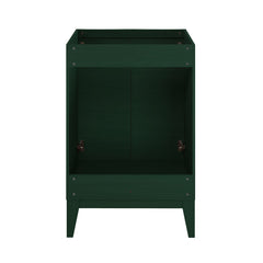 Freestanding Bathroom Vanity Cabinet, Cascade, 24 in Without Top in Green Oak