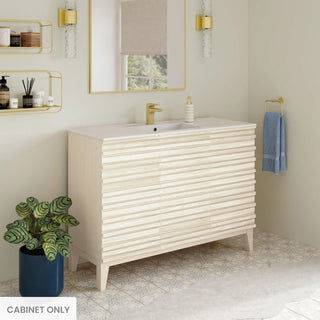 Freestanding Bathroom Vanity Cabinet, Cascade, 48 in without Top in White Oak