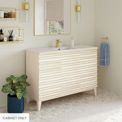 Freestanding Bathroom Vanity Cabinet, Cascade, 48 in without Top in White Oak