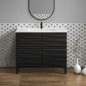 Freestanding Bathroom Vanity, Cascade, 30 Inch with Sink Top in Black Oak