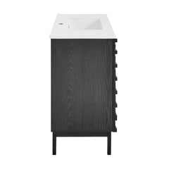 Freestanding Bathroom Vanity, Cascade, 30 Inch with Sink Top in Black Oak