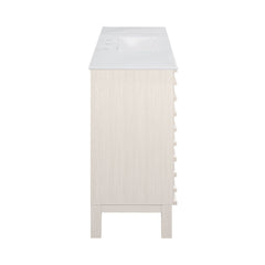 Freestanding Bathroom Vanity, Cascade, 48 in with Widespread Sink Top in White Oak