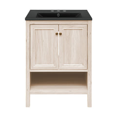 Freestanding Bathroom Vanity, Chateau, 24 Inch with Sink Top in White Oak