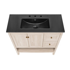 Freestanding Bathroom Vanity, Chateau, 36 Inch with 3-Hole Sink in White Oak
