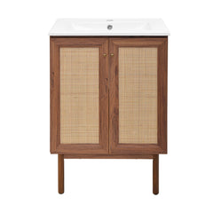 Freestanding Bathroom Vanity, Classe, 24 Inch, Drop-In Ceramic Sink Top