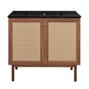 Freestanding Bathroom Vanity, Classe, 36 Inch with 3-Hole Sink Top in Brown Oak