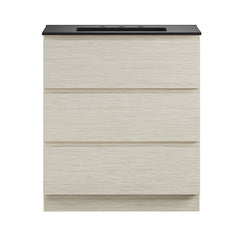 Freestanding Bathroom Vanity, Liberte, 30 in with 3 Drawers in White Oak