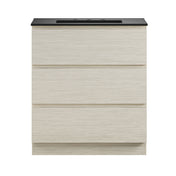 Freestanding Bathroom Vanity, Liberte, 30 in with 3 Drawers in White Oak
