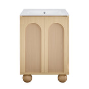 Freestanding Bathroom Vanity, Plaisir II, 24 in Single Sink with White Top