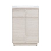 Freestanding Bathroom Vanity, St. Tropez, 24 in with 3-Hole Sink Top in White Oak