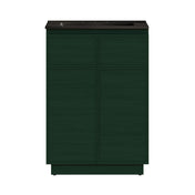 Freestanding Bathroom Vanity, St. Tropez, 24 In with Ceramic Sink Top in Green Oak