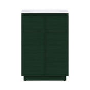 Freestanding Bathroom Vanity, St. Tropez, 24 in with Ceramic Top in Green Oak