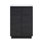 Freestanding Bathroom Vanity, St. Tropez, 24 Inch with Ceramic Top in Black Oak