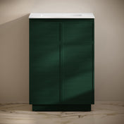 Freestanding Bathroom Vanity, St. Tropez, 24 Inch with Sink Top in Green Oak