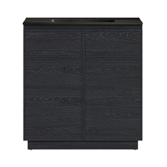 Freestanding Bathroom Vanity, St. Tropez, 36 In with Ceramic Top in Black Oak