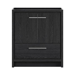 Freestanding Bathroom Vanity, Virage, 30 Inch with Soft Close Doors in Black Oak