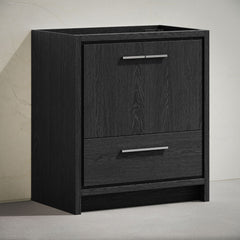 Freestanding Bathroom Vanity, Virage, 30 Inch with Soft Close Doors in Black Oak