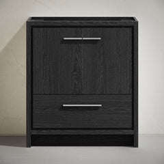 Freestanding Bathroom Vanity, Virage, 30 Inch with Soft Close Doors in Black Oak