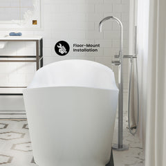 Freestanding Bathtub Faucet, Ivy, Single Handle in Brushed Nickel