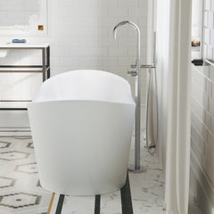 Freestanding Bathtub Faucet, Ivy, Single Handle in Brushed Nickel