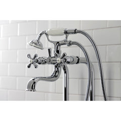 Freestanding Clawfoot Tub Faucet, Heirloom, Three-Handle in Polished Chrome