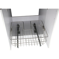 Freestanding Laundry Sink With Faucet, Single Basin, Stainless Steel, White
